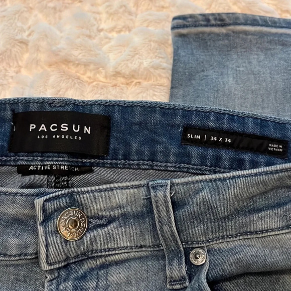 Mens Pac Sun Active Stretch Slim Fit Jeans - Picture 2 of 4